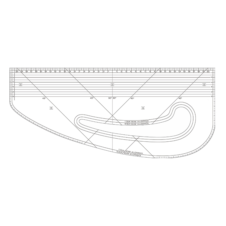 Shenkir 40cm Acrylic Plastic Curve Ruler #PM40-S