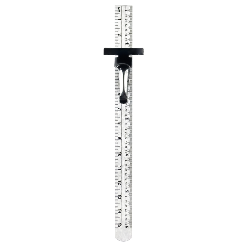 Shenkir 15cm&6" Stainless Steel Ruler with Clip #R0615-A
