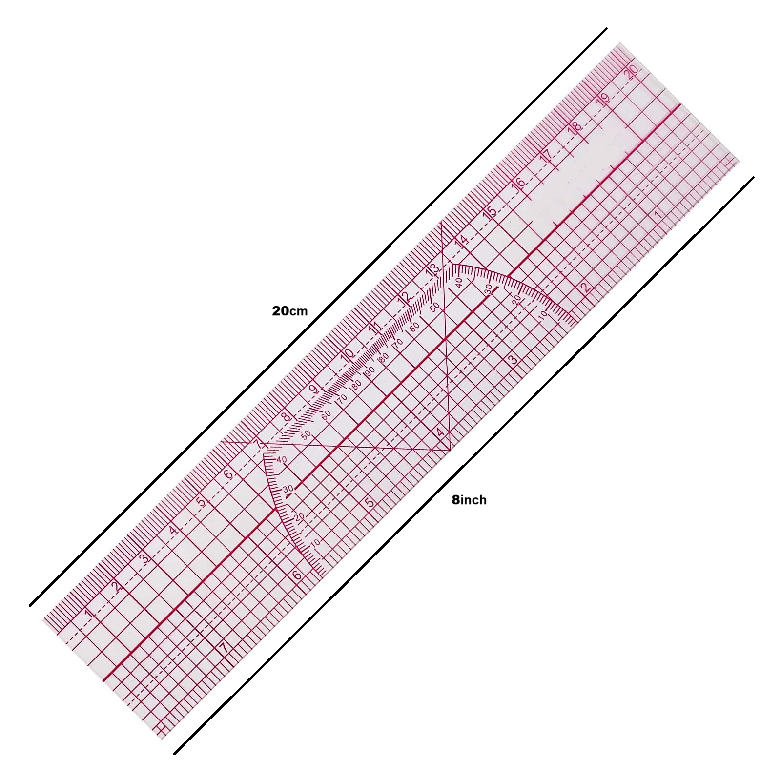 Shenkir 8" & 20cm Graph Ruler #R0820 - Image 2