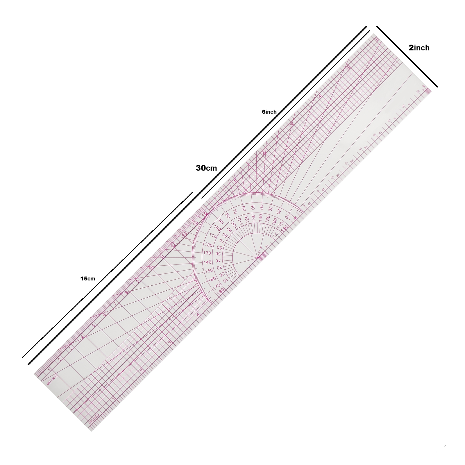 Shenkir 12"&30cm Garment ruler #R1230-S - Image 2