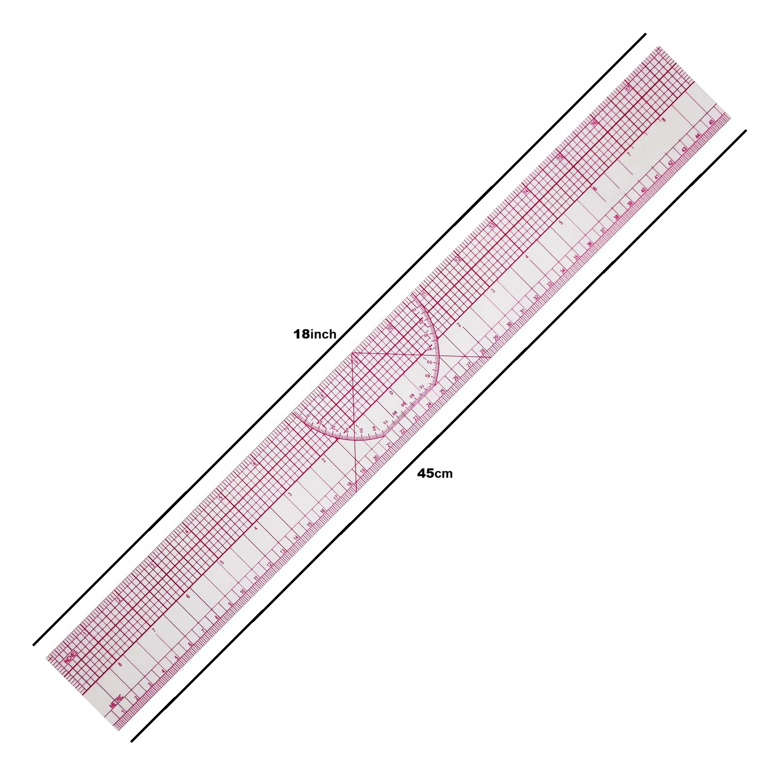 Shenkir 18"&45cm garment ruler #R1845 - Image 2