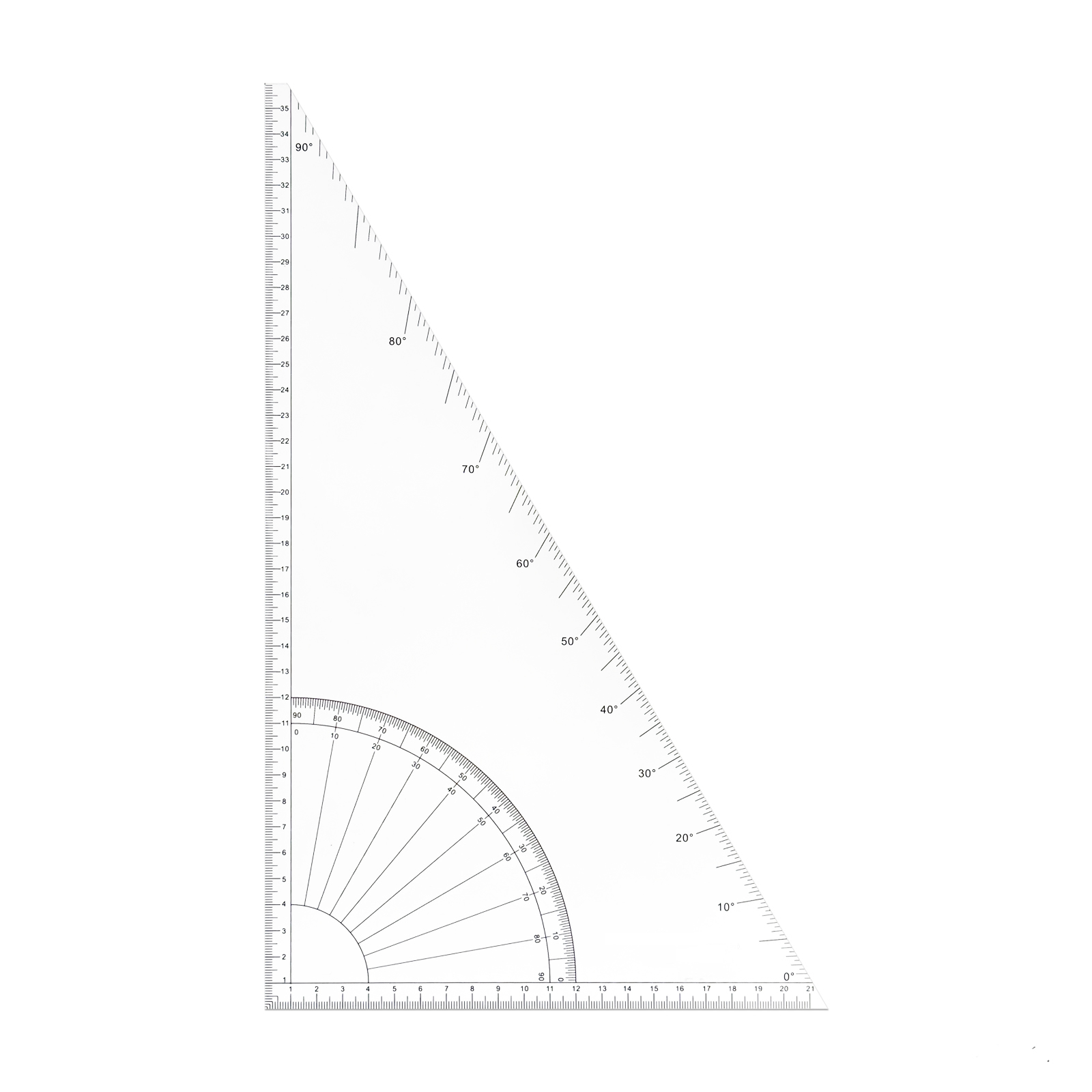 Shenkir 36cm Acrylic Triangular Ruler #T36-S