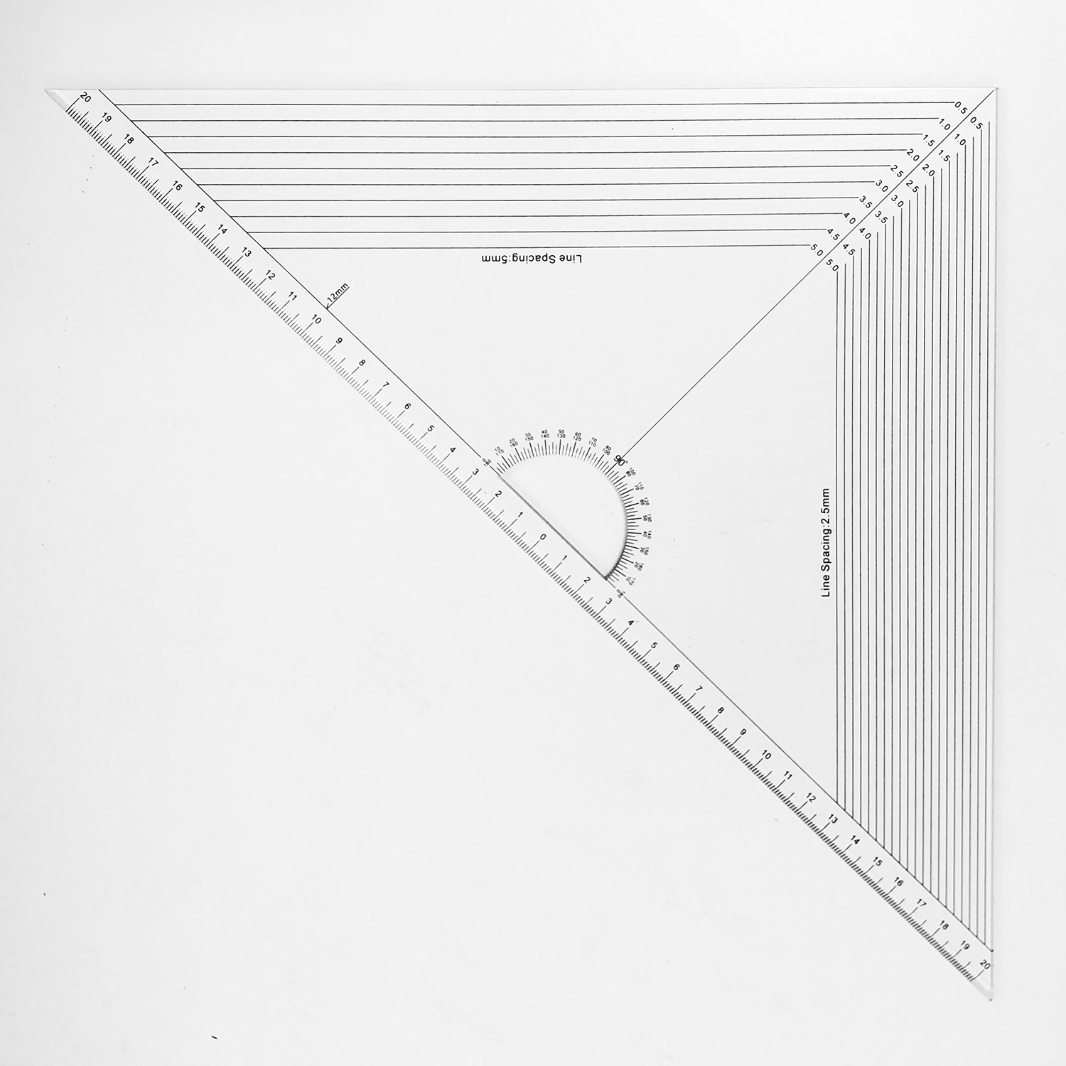 Shenkir 40cm Acrylic Triangular Ruler #T40-S