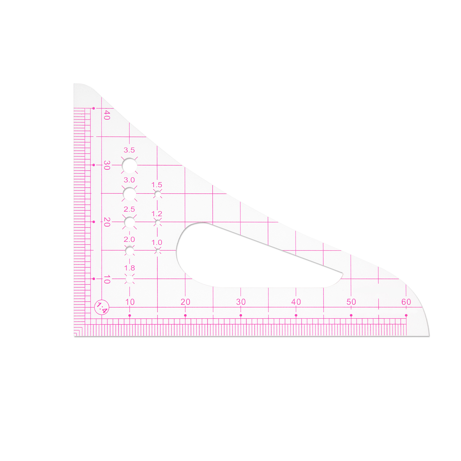 Shenkir 1:4 Plastic Triangle Ruler #TSR14