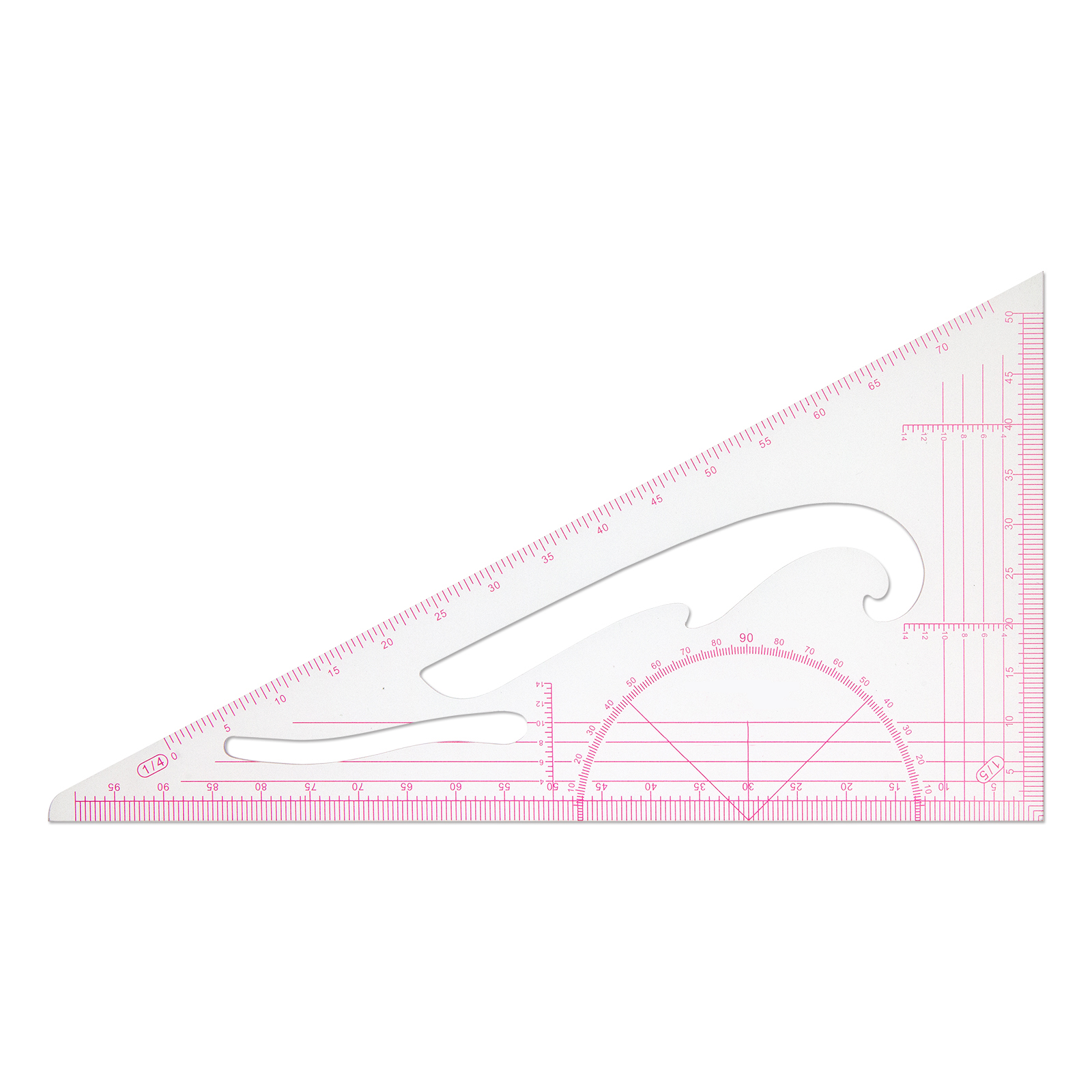 Shenkir 1:4&1:5 Plastic Triangle Ruler #TSR45